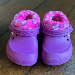 CROCS Kids Blitzen II Animal Print Lined Clog